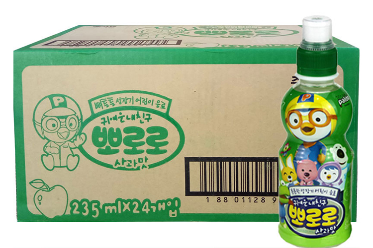 PALDO PORORO YOGURT DRINKS APPLE 235ML 24BOTTLES